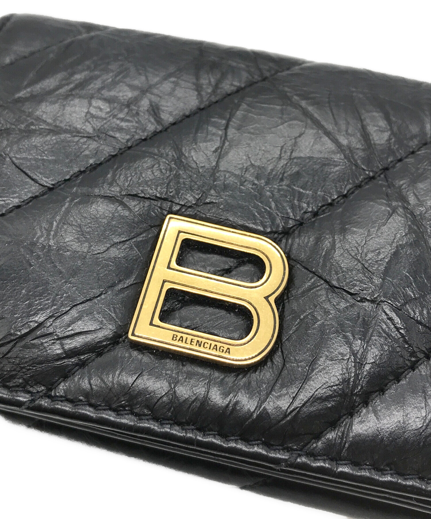 中古・古着通販】BALENCIAGA (バレンシアガ) CRUSH 三つ折り財布