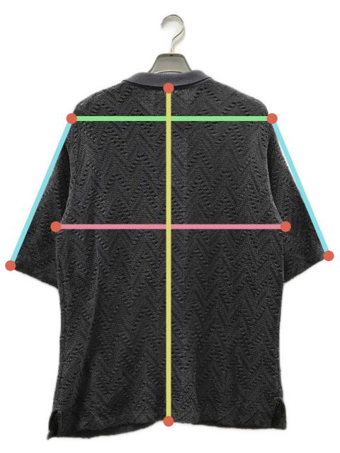 中古・古着通販】YOKE (ヨーク) HERRINGBONE MESH SHIRT S/S グレー