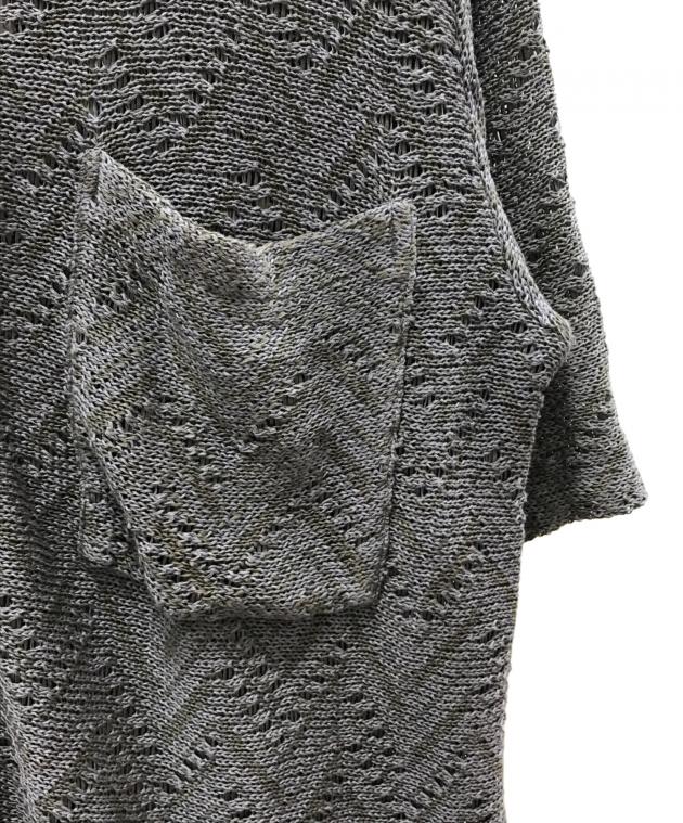 中古・古着通販】YOKE (ヨーク) HERRINGBONE MESH SHIRT S/S グレー