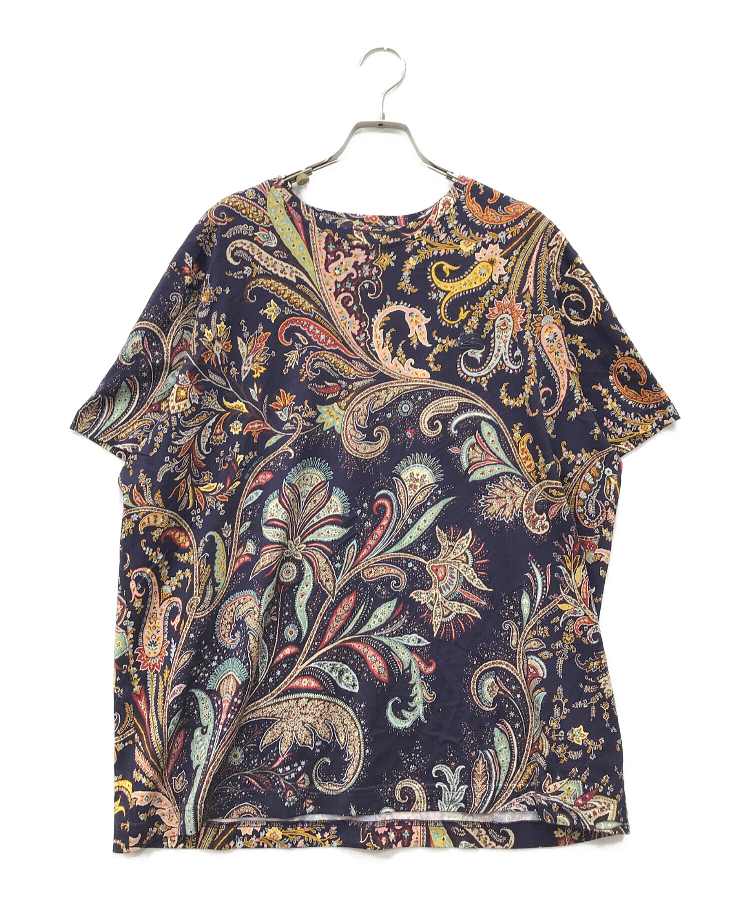 中古・古着通販】ETRO (エトロ) 総柄Tシャツ ネイビー サイズ:XXL 