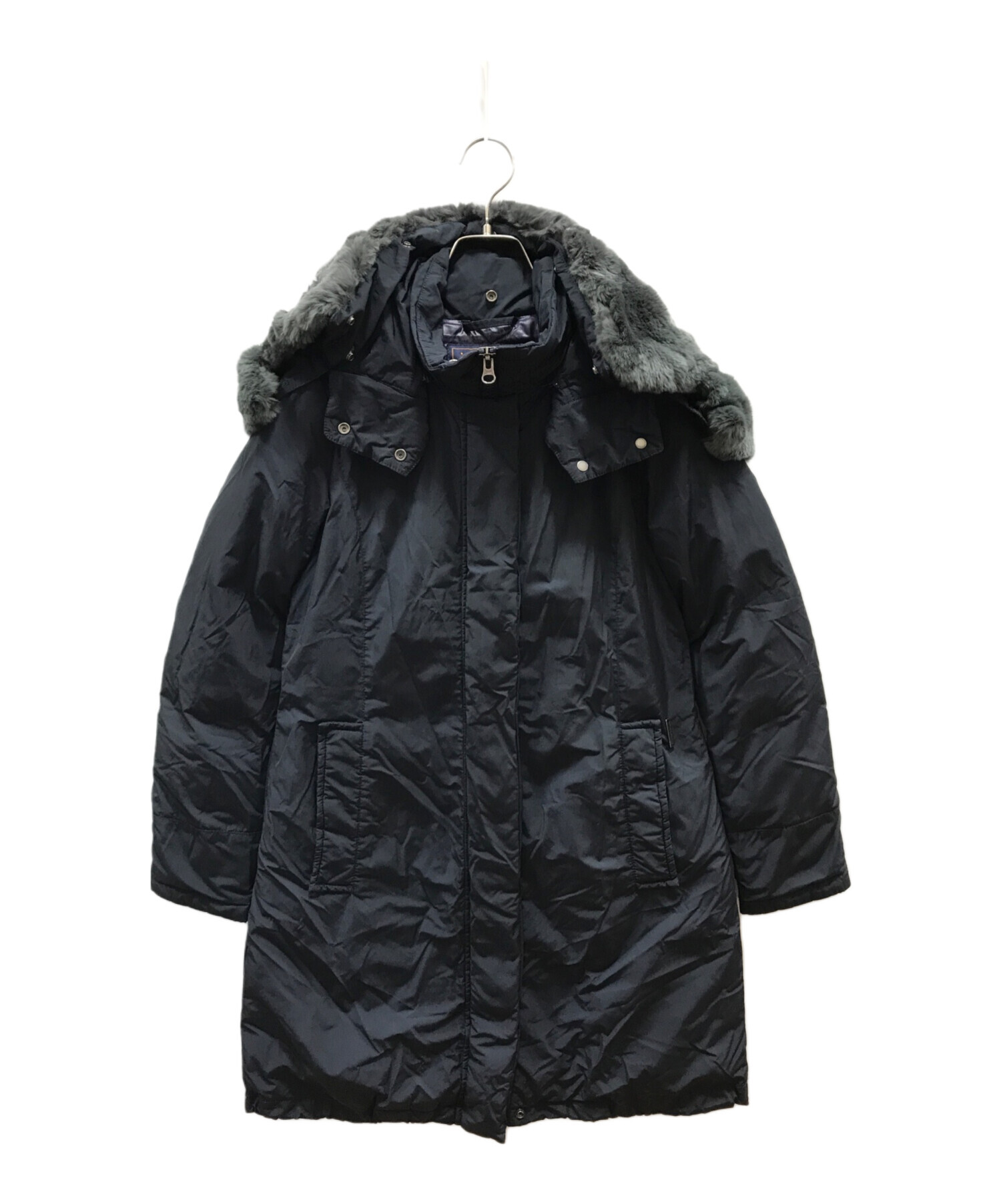 ウールリッチ（WOOLRICH） ファー付きダウンコート 黒レディース