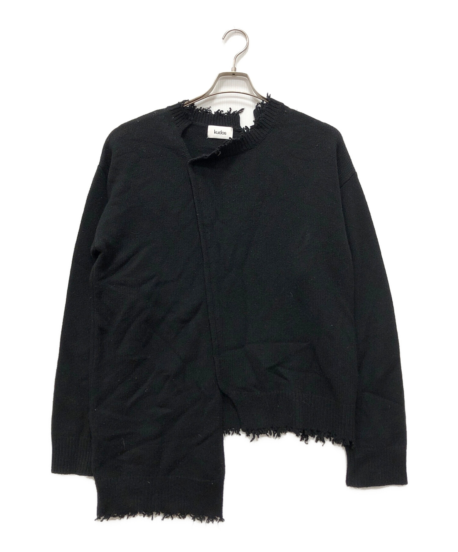 中古・古着通販】kudos (クードス) デザインニット ブラック サイズ:F 