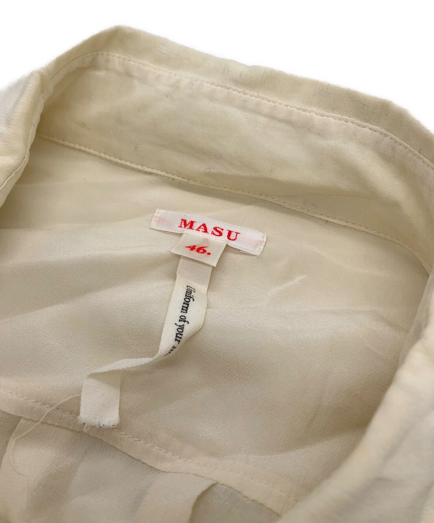 中古・古着通販】MASU (エムエーエスユー) LAYERED SILK SHIRTS