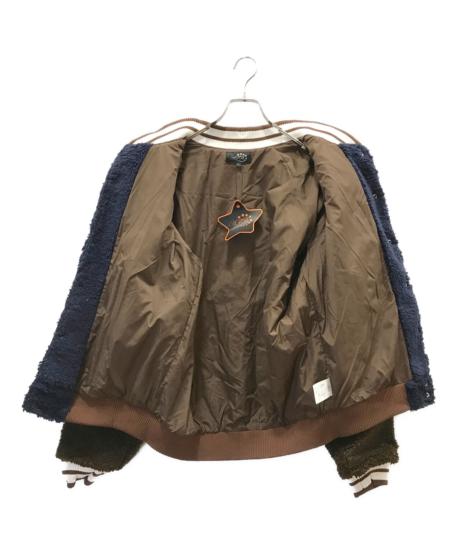 AFBジャケット ブラウン M 中古・古着通販】AFB (エーエフビー) BOA JACKET ブラウン サイズ:L 未