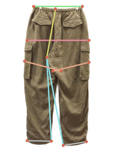 コモリ comoli 23AW KHAKI縮絨ウール 6Pパンツ COMOLI (コモリ) KHAKI