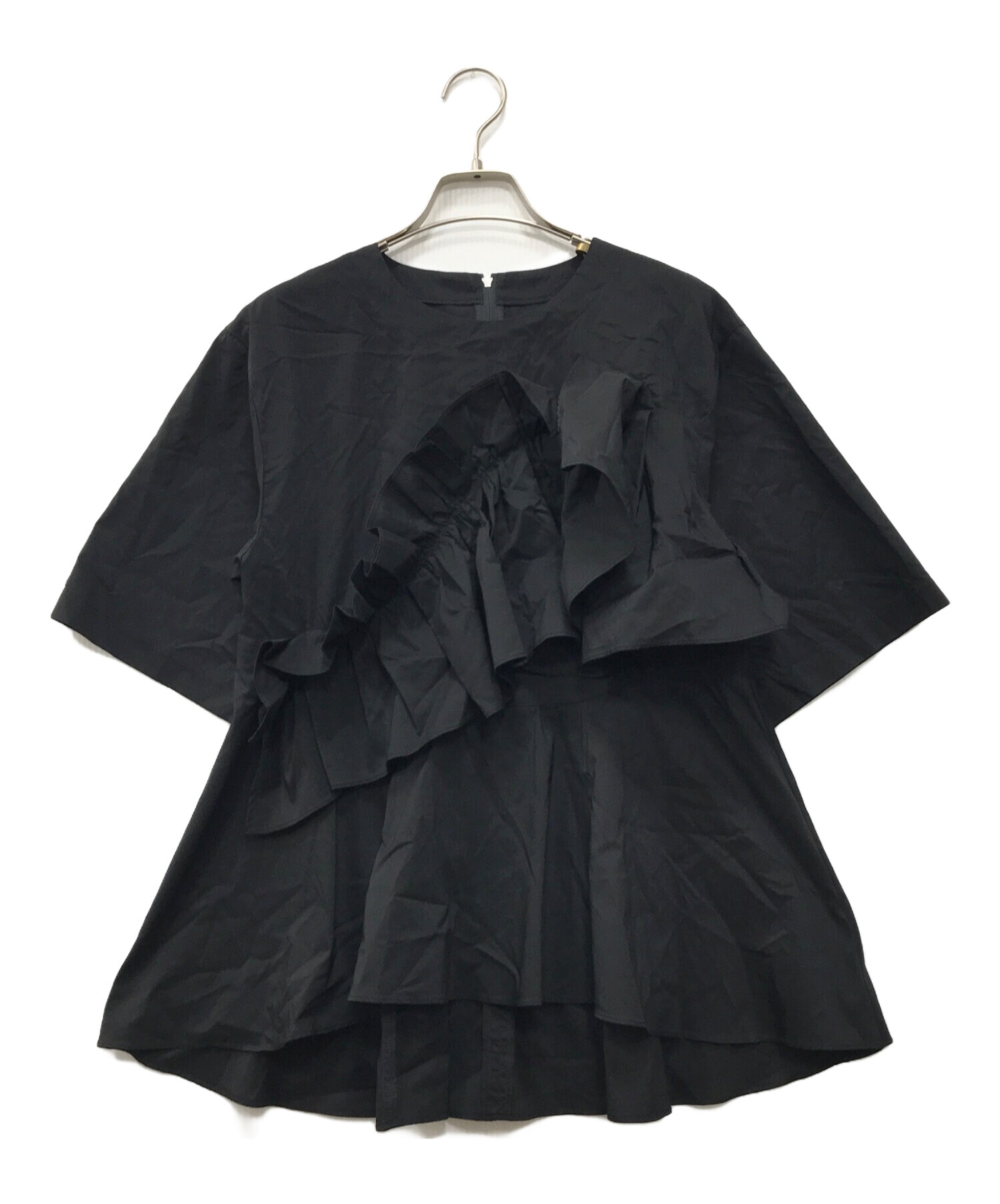 中古・古着通販】ELENDEEK (エレンディーク) FRILL PEPLUM BL ブラック 
