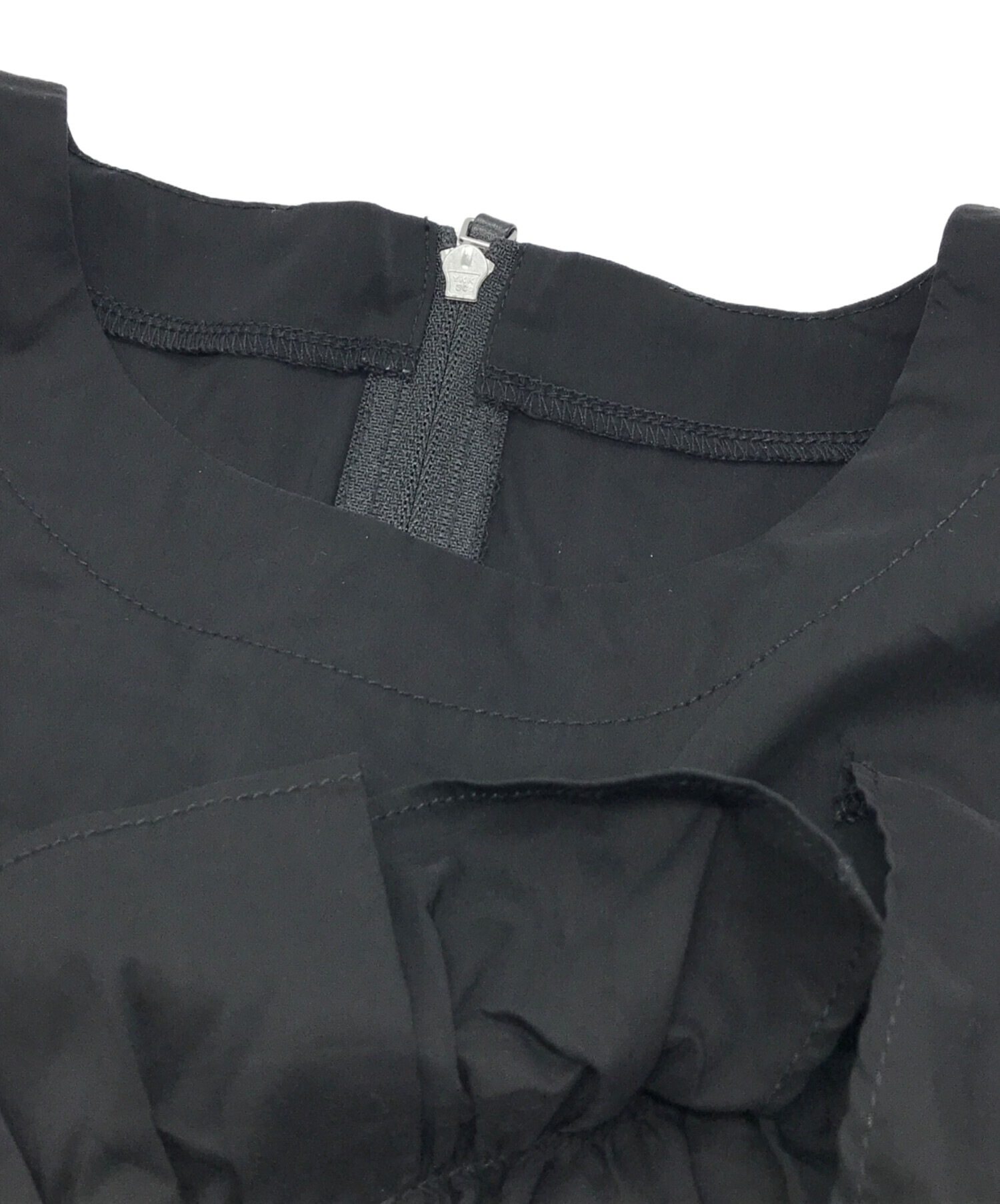 中古・古着通販】ELENDEEK (エレンディーク) FRILL PEPLUM BL ブラック 