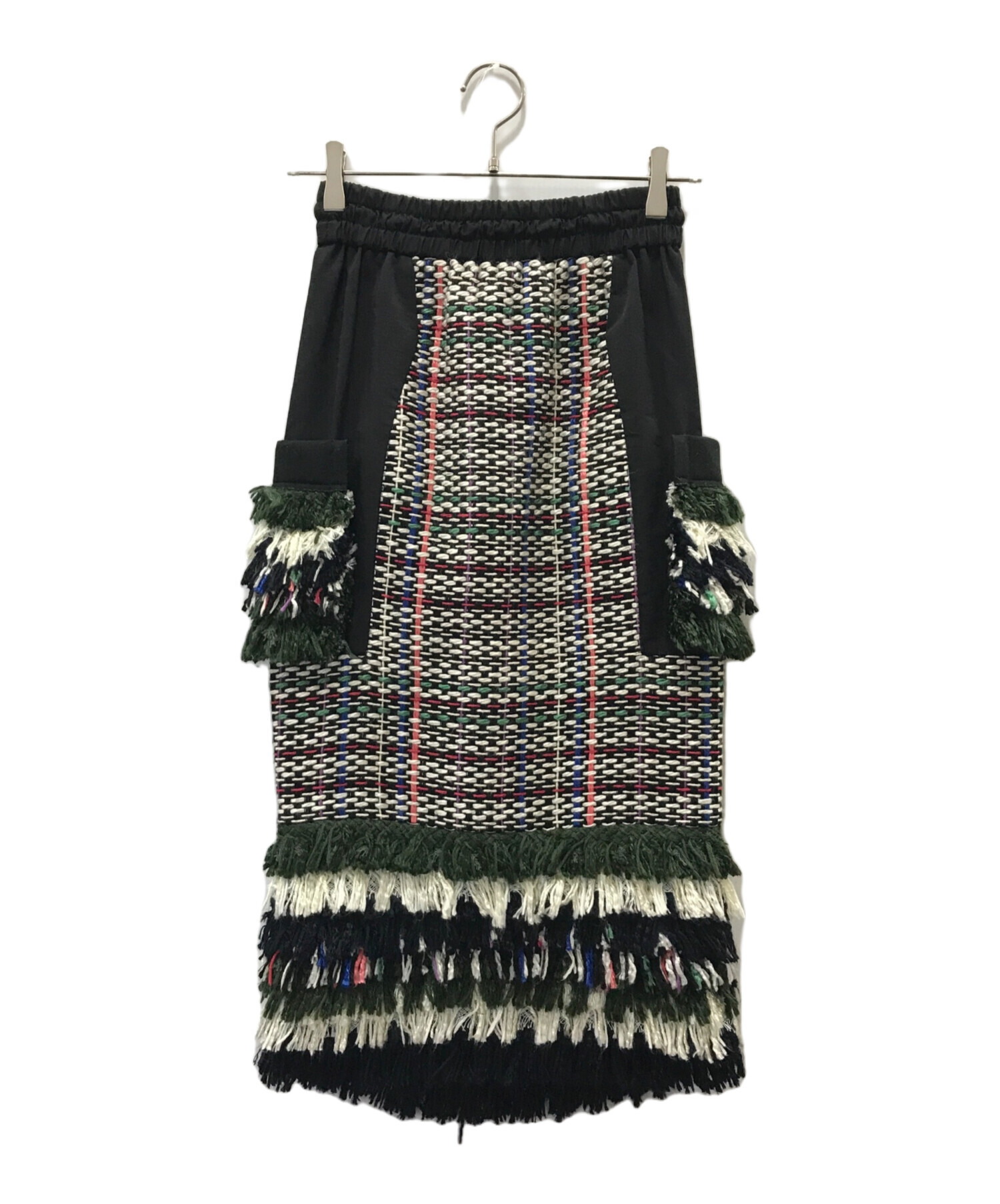 中古・古着通販】sacai (サカイ) ツイードスカート ブラック