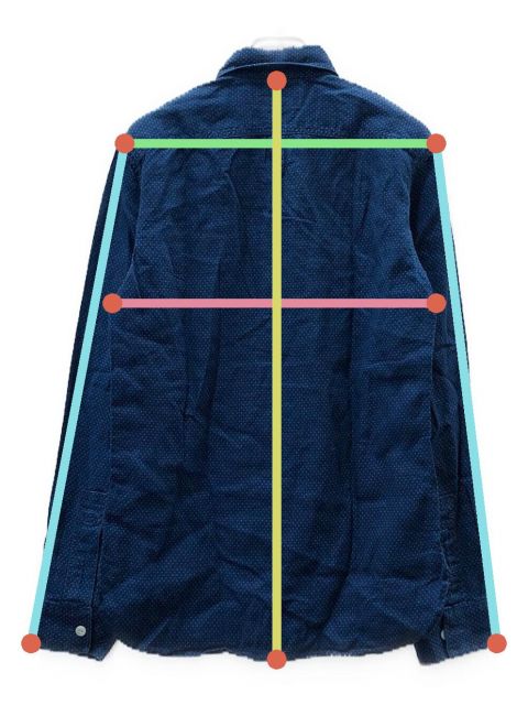 中古・古着通販】RRL (ダブルアールエル) ドットシャツ インディゴ