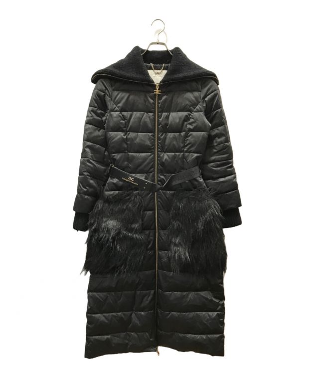 美品✨エリザベッタフランキ プリンセスライン ファー付き 中綿コート 中古・古着通販】ELISABETTA FRANCHI (エリザベッタフランキ) ベルト付