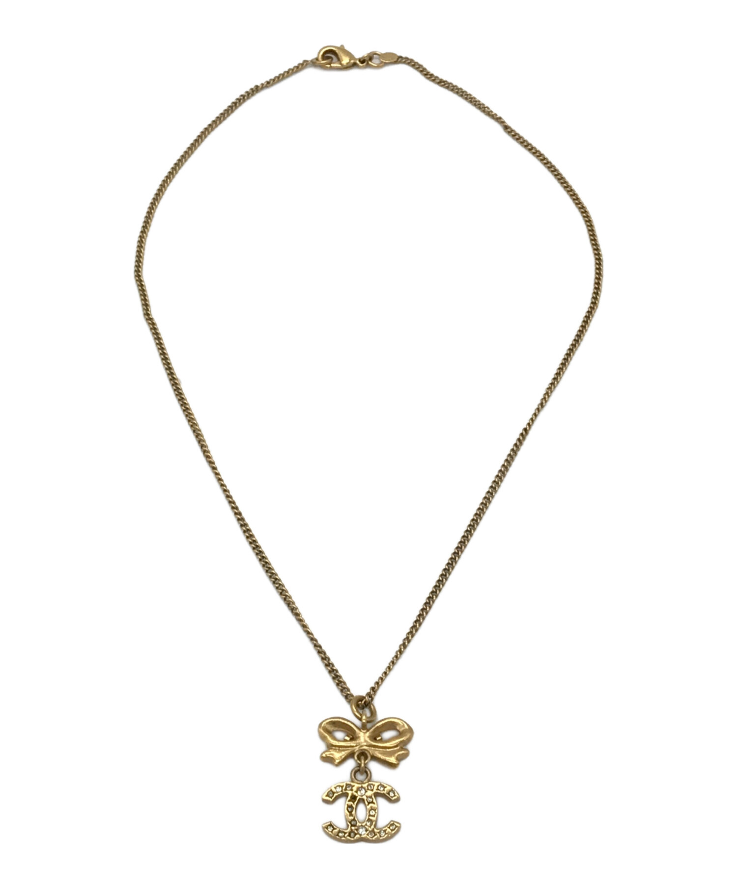 中古・古着通販】CHANEL (シャネル) ココマークリボンネックレス 