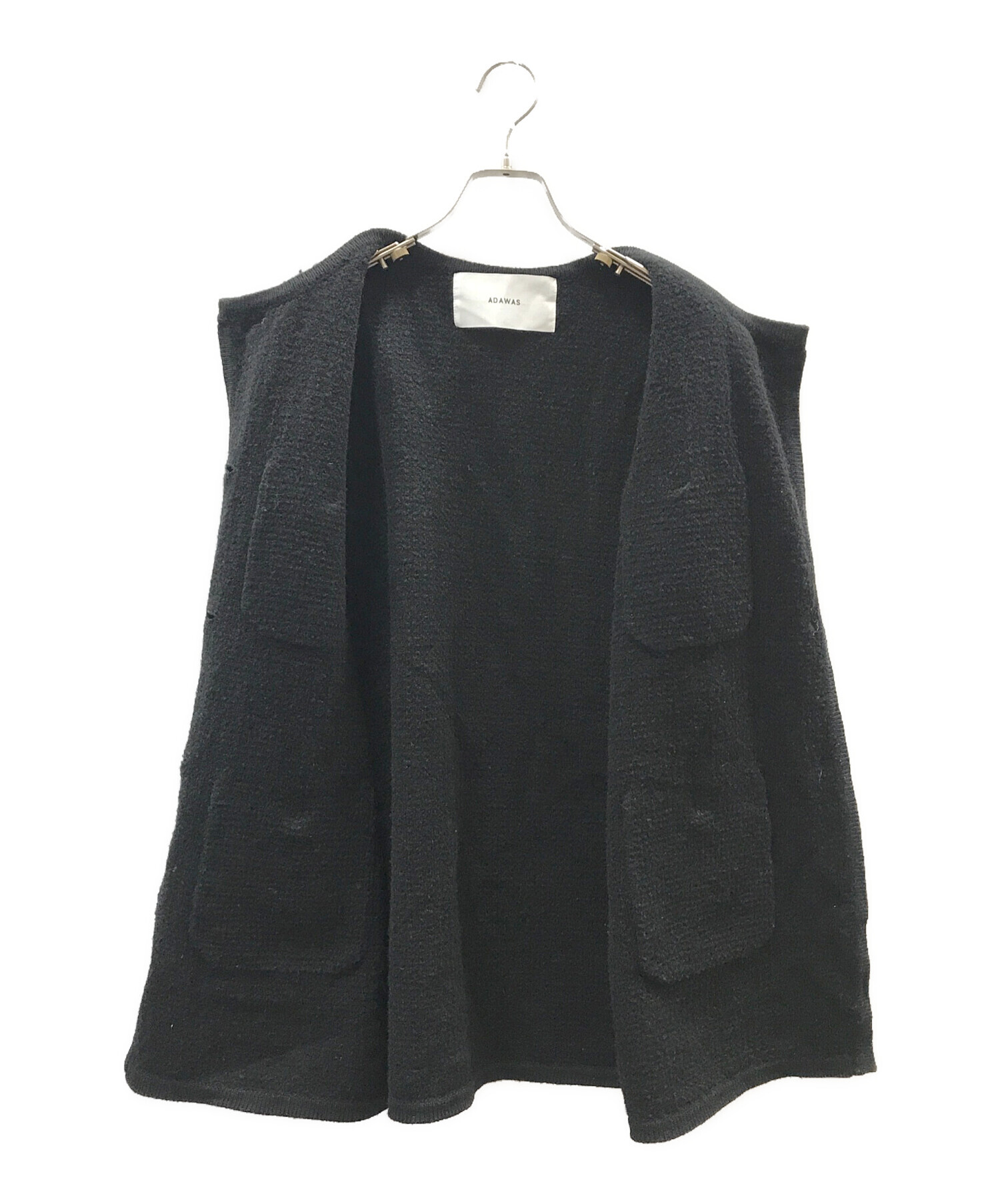 中古・古着通販】ADAWAS (アダワス) LOOP KNITTED VEST ブラック