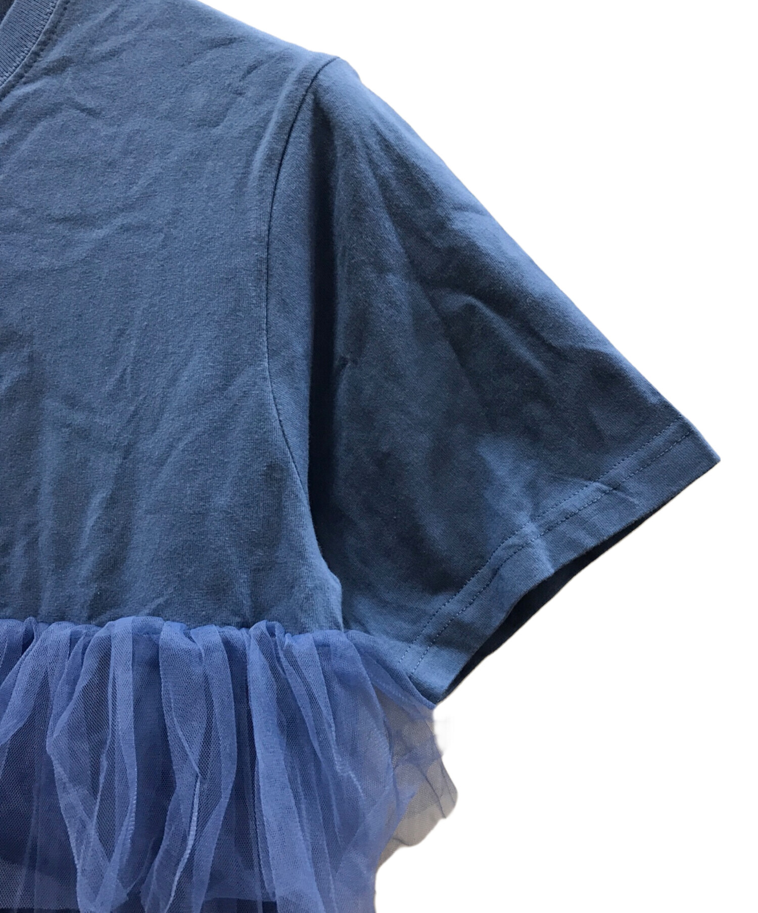 中古・古着通販】VIVIANO (ヴィヴィアーノ) Asymmetric Tulle T-shirt