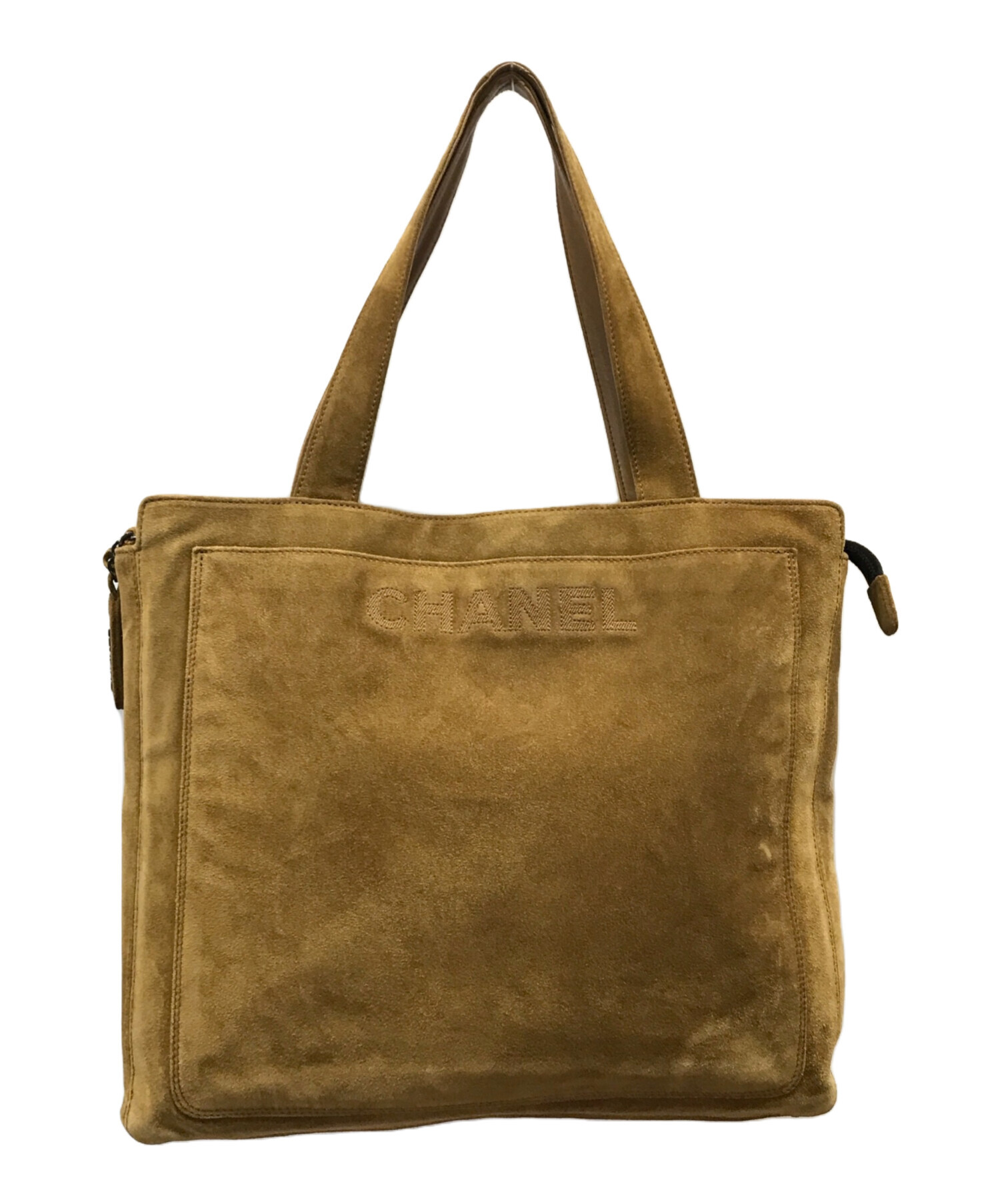 極美品 シャネル スエード チェーン トートバッグ ブラウン CHANEL シャネル スエード マトラッセ チェーントート ショルダー