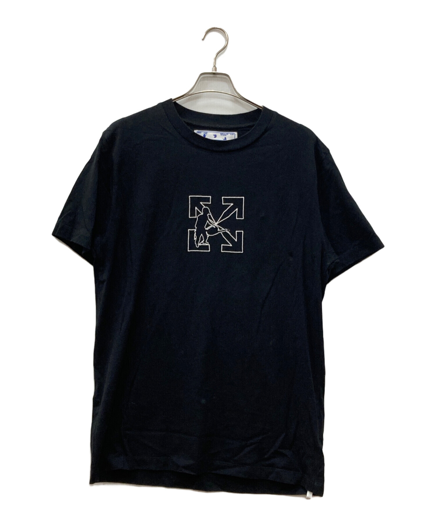 中古・古着通販】OFFWHITE (オフホワイト) ロゴウォーカーズTシャツ 