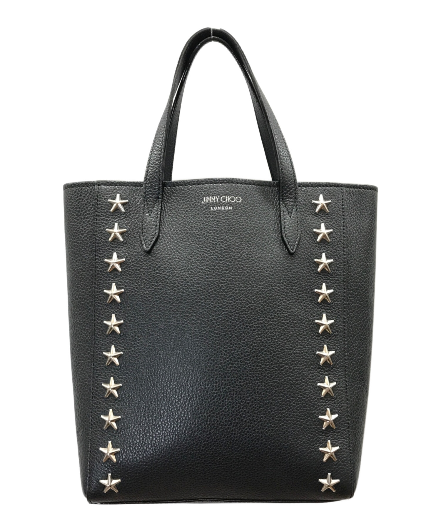 専用品JIMMY CHOO PEGASI BLACK 2WAY ハンドバッグ 中古・古着通販】JIMMY CHOO (ジミーチュウ) PEGASI N/S UUF スタッズ