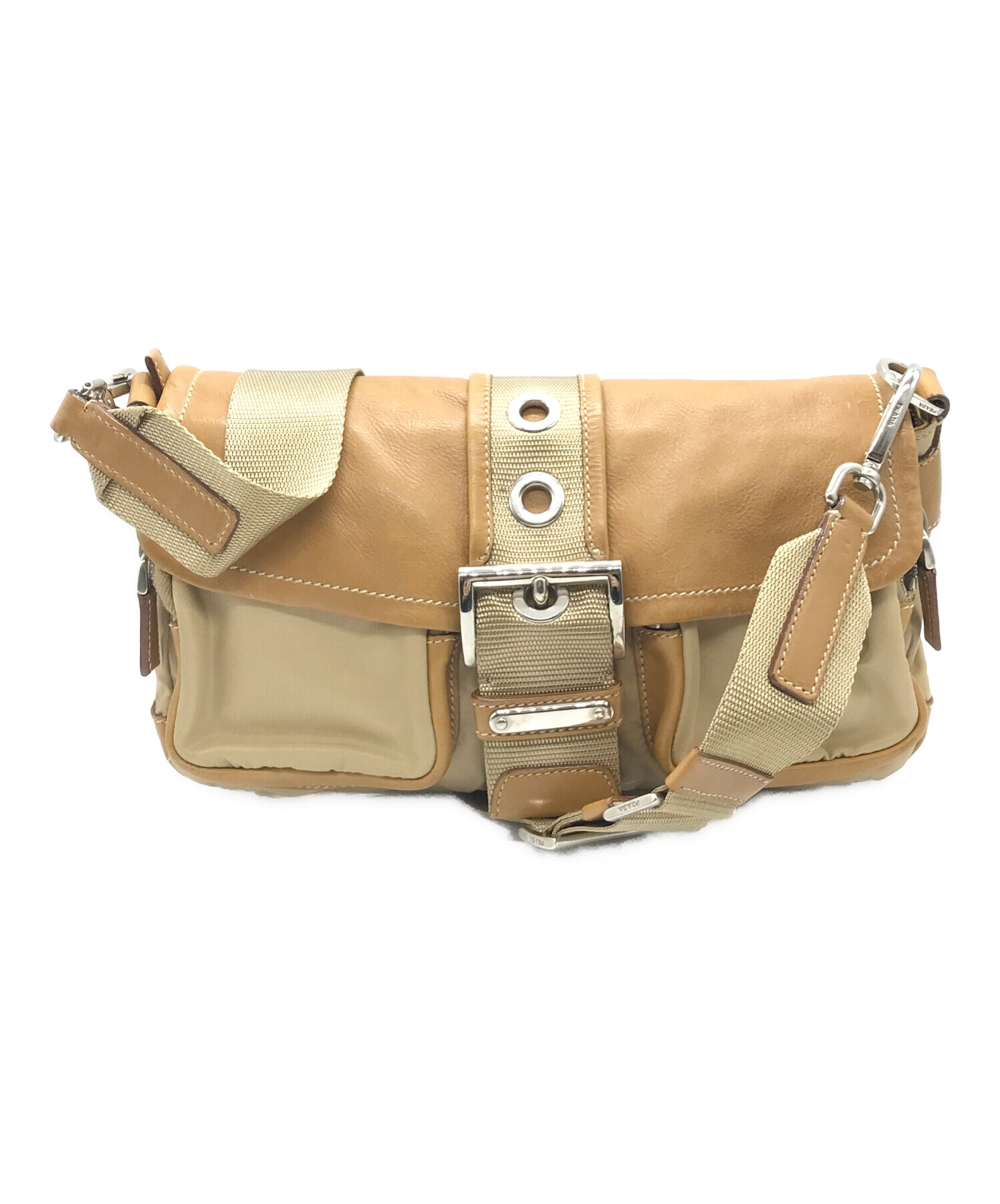 中古・古着通販】PRADA (プラダ) ワンショルダーバッグ ベージュ