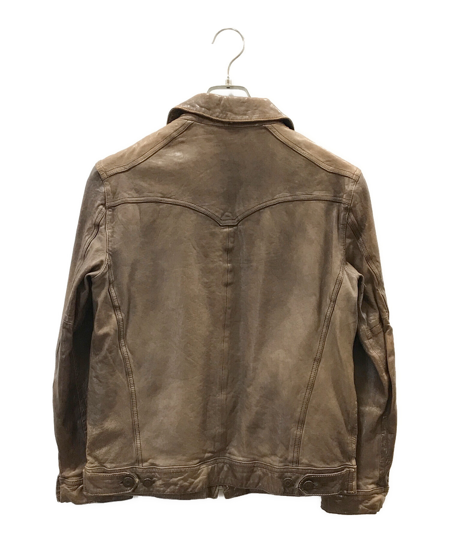 中古・古着通販】GAP (ギャップ) レザージャケット ブラウン サイズ:S 