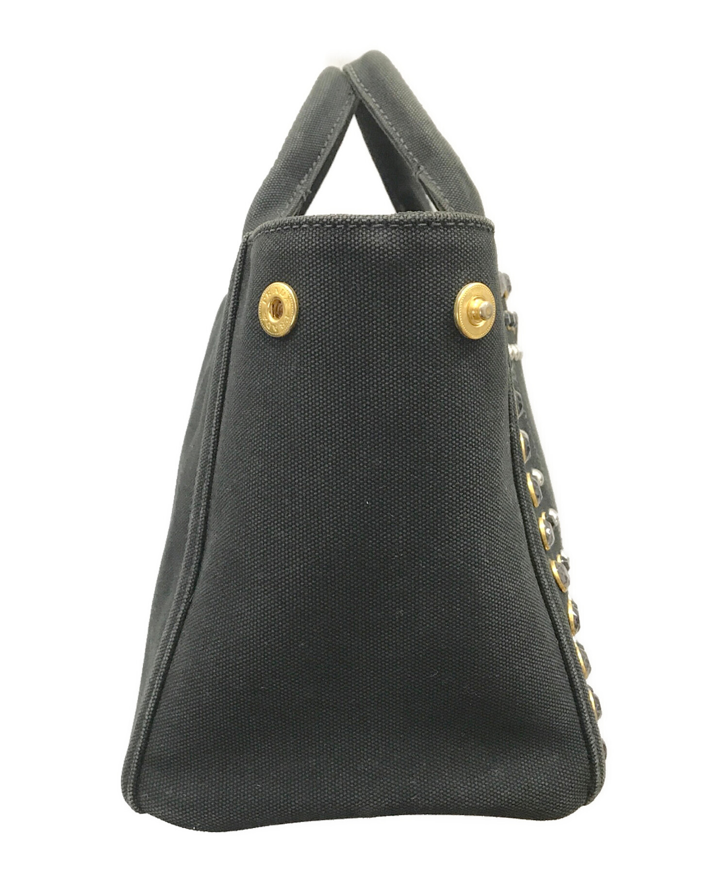 中古・古着通販】PRADA (プラダ) スタッズトートバック ブラック 