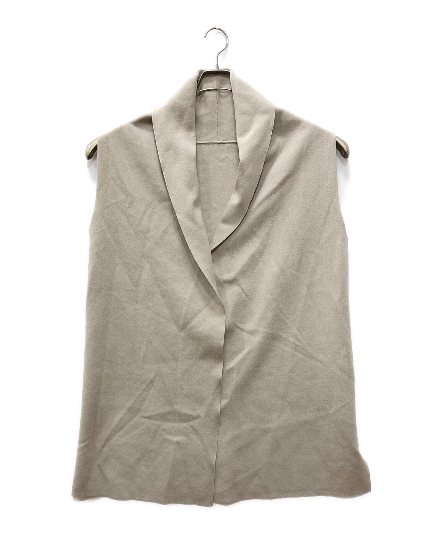 中古・古着通販】SOEJU (ソージュ) ウール混ニットジレ ベージュ