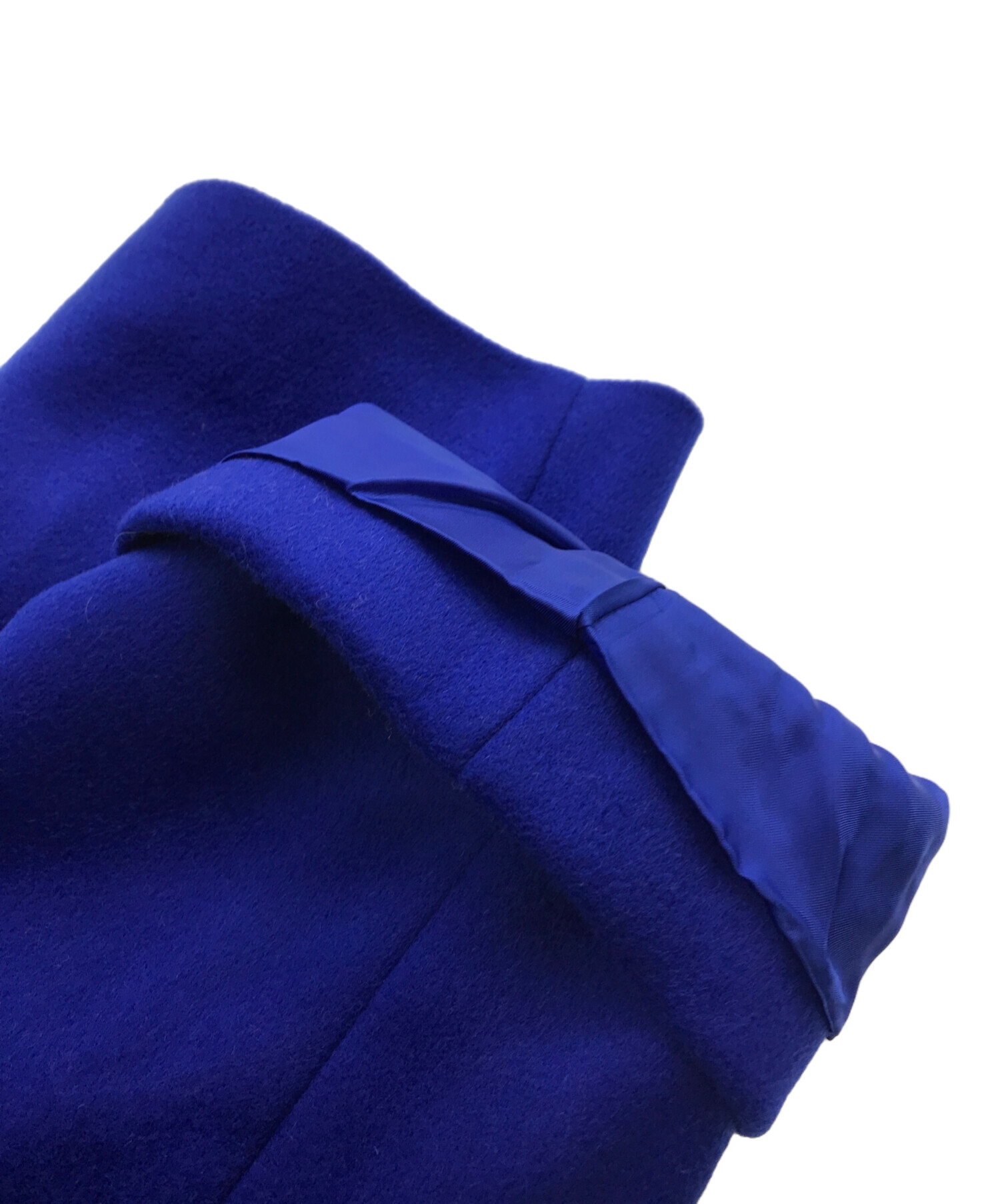 ＜UNITED ARROWS＞Aラインノーカラーミドル丈 コート-ロイヤルブルー UNITED ARROWS＞Aラインノーカラーミドル丈 コート-ロイヤルブルー