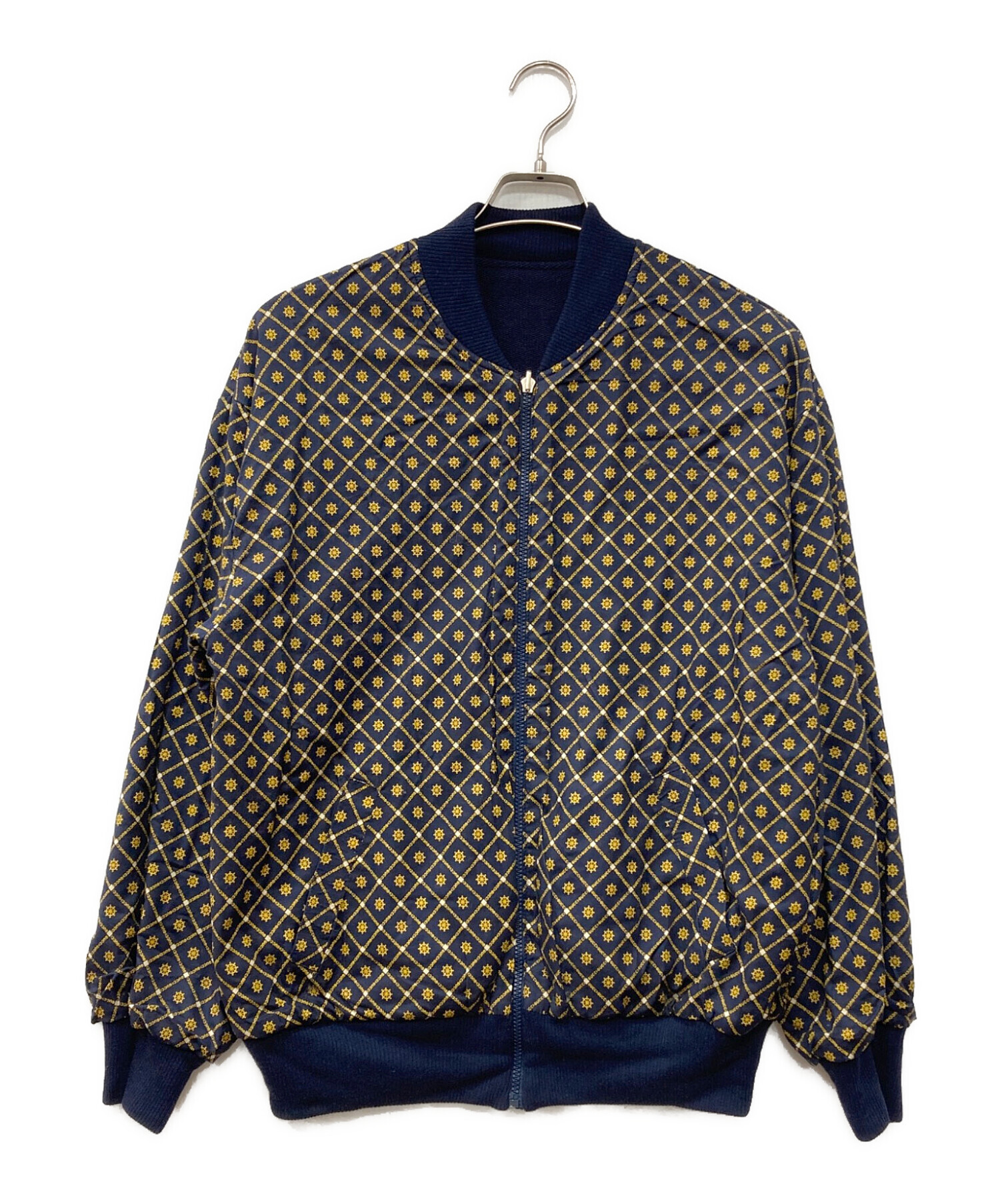 中古・古着通販】GUCCI (グッチ) 総柄リバーシブルジャケット ネイビー 