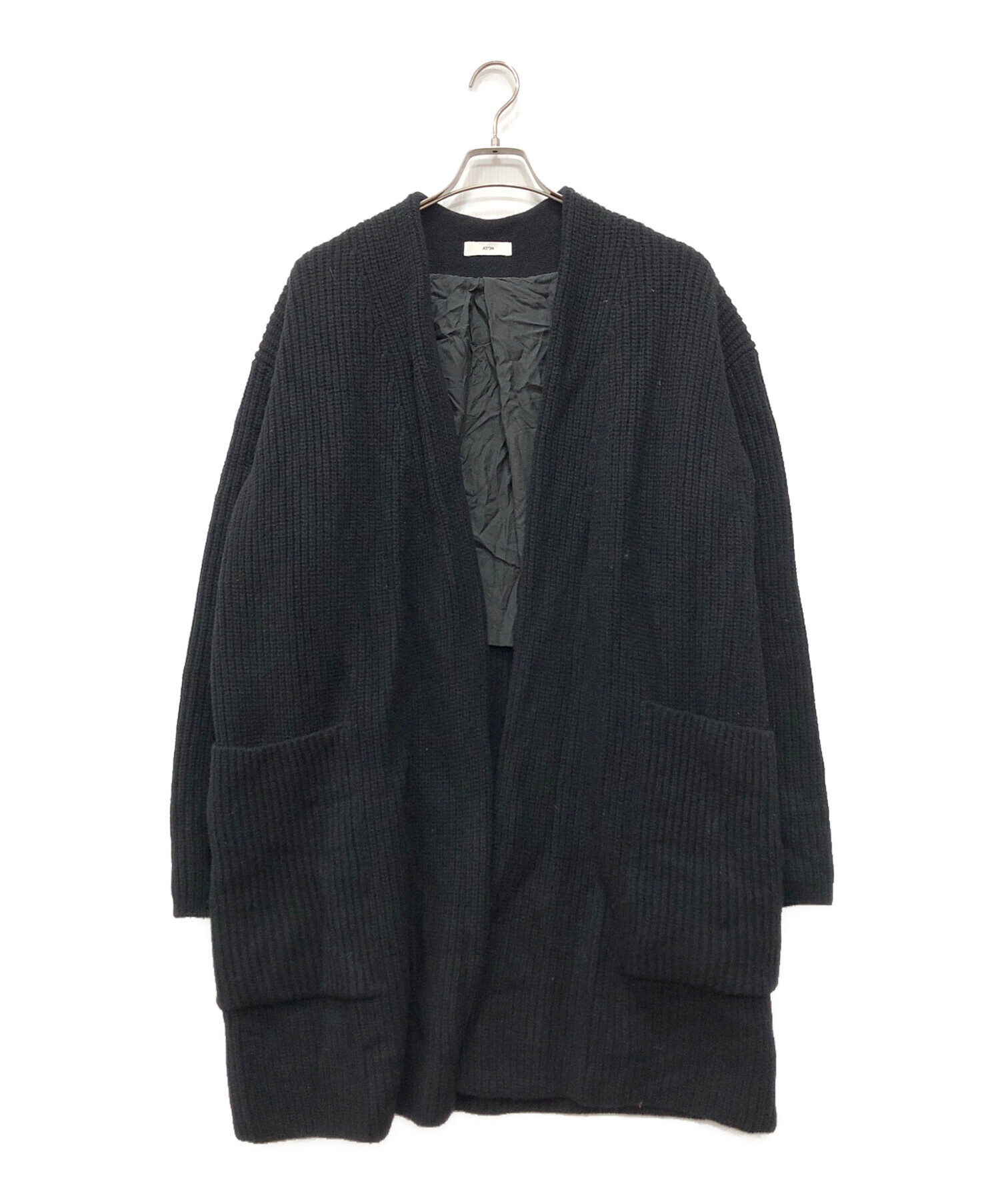 中古・古着通販】ATON (エイトン) CASHMERE WOOL CARDIGAN ブラック