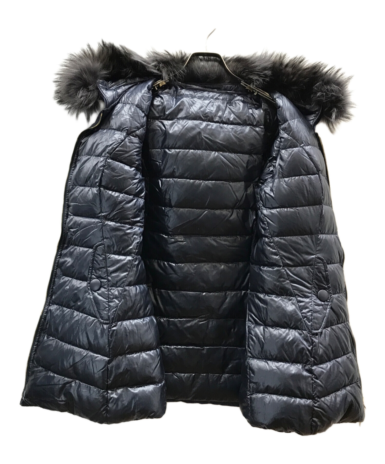 中古・古着通販】TATRAS (タトラス) ファーダウンコート ネイビー