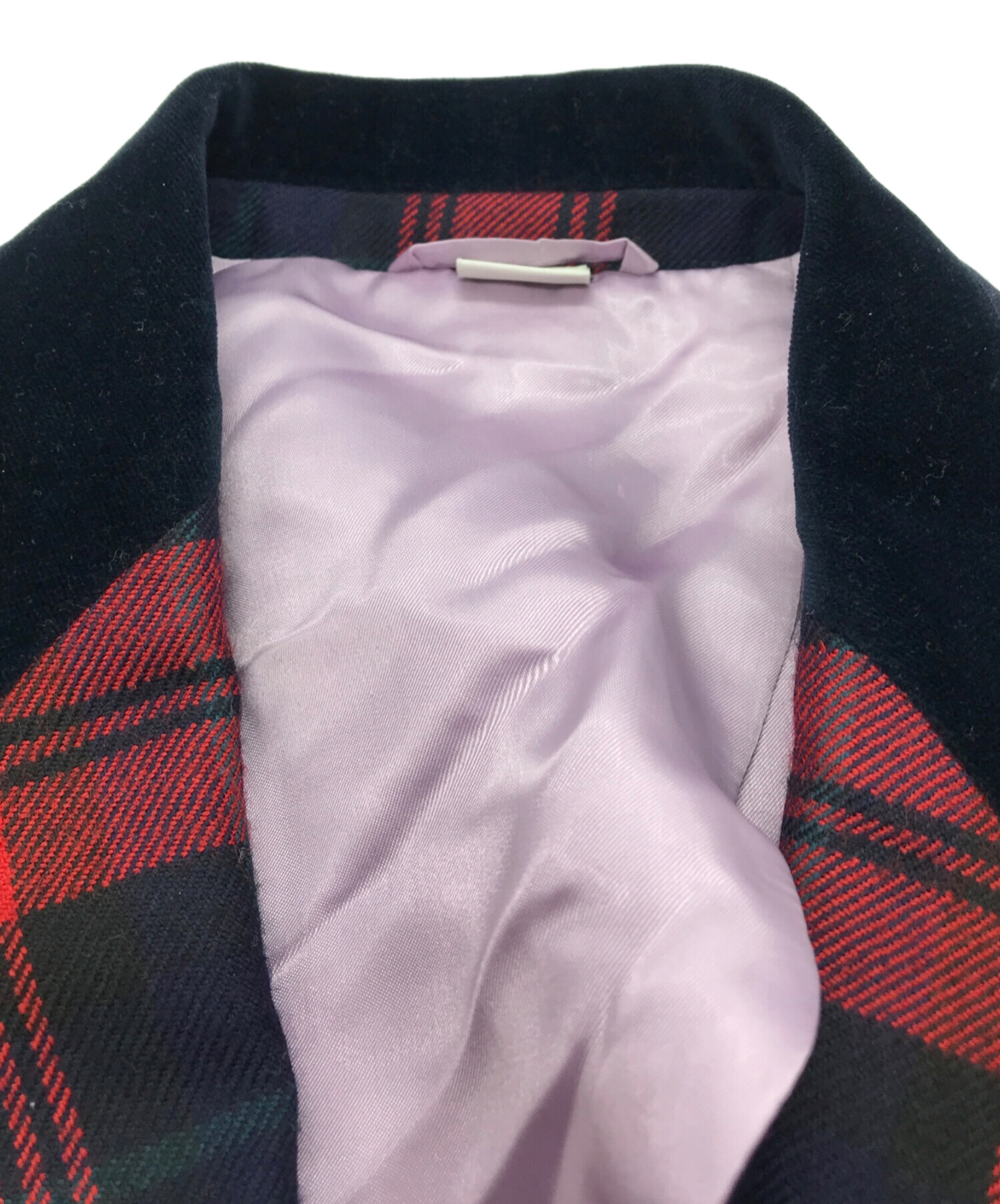 中古・古着通販】GUCCI (グッチ) チェックジャケット レッド サイズ:50 