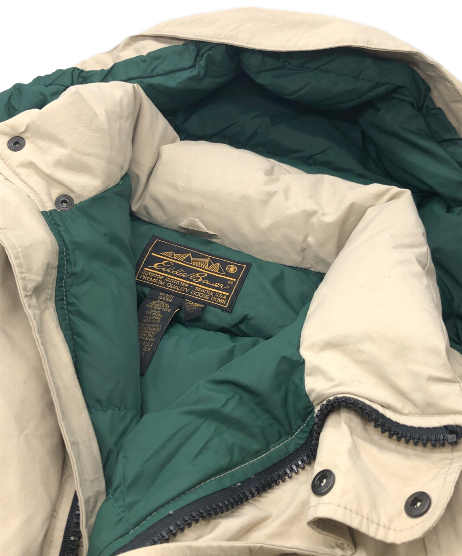 Eddie Bauer ベージュ ダウンジャケット XL 中古・古着通販】Eddie 