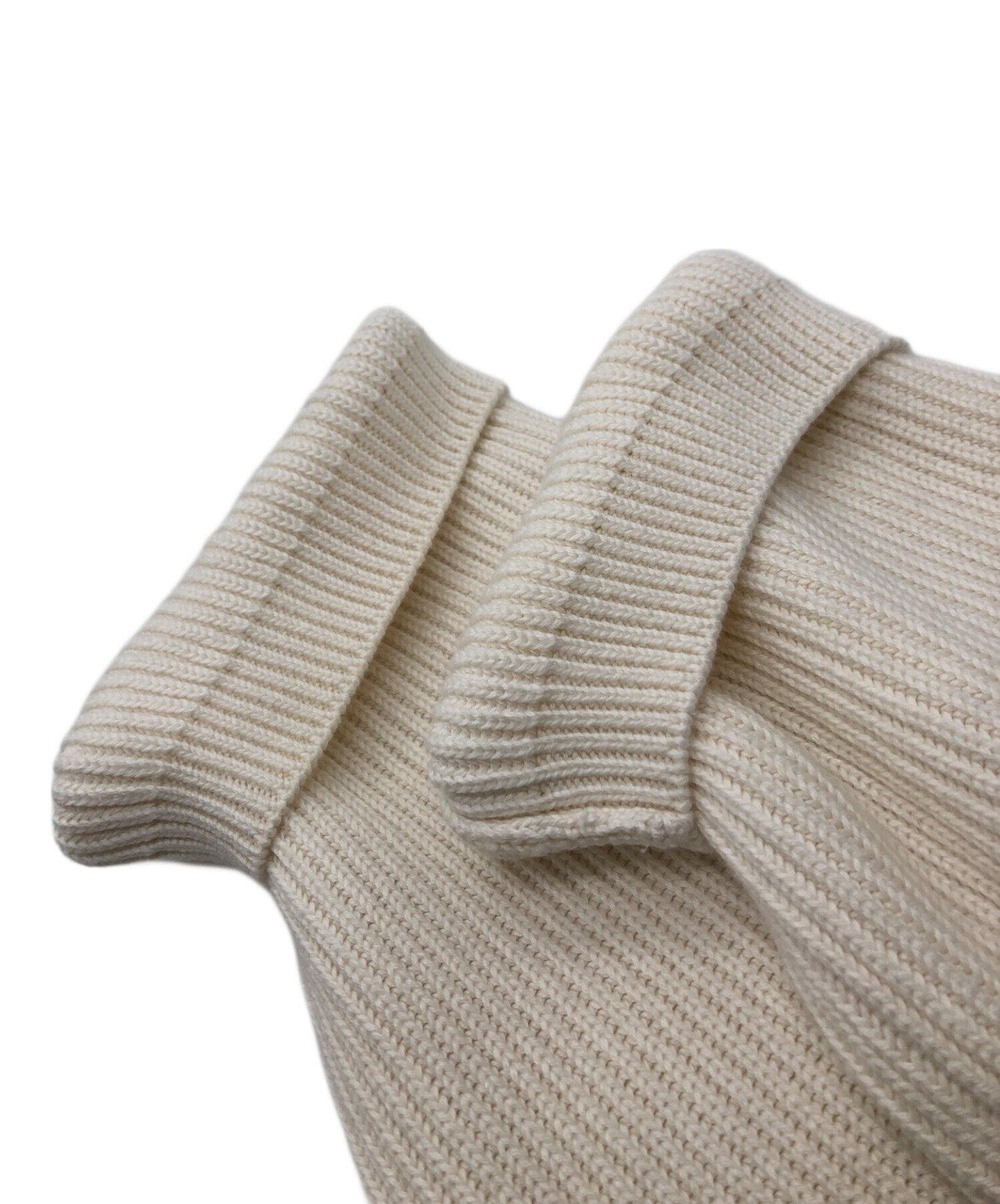 美品 ギャルリーヴィー コットンシルク リブ編みハーフジップ ニット アイボリー 美品 ギャルリーヴィー コットンシルク リブ編みハーフジップ ニット