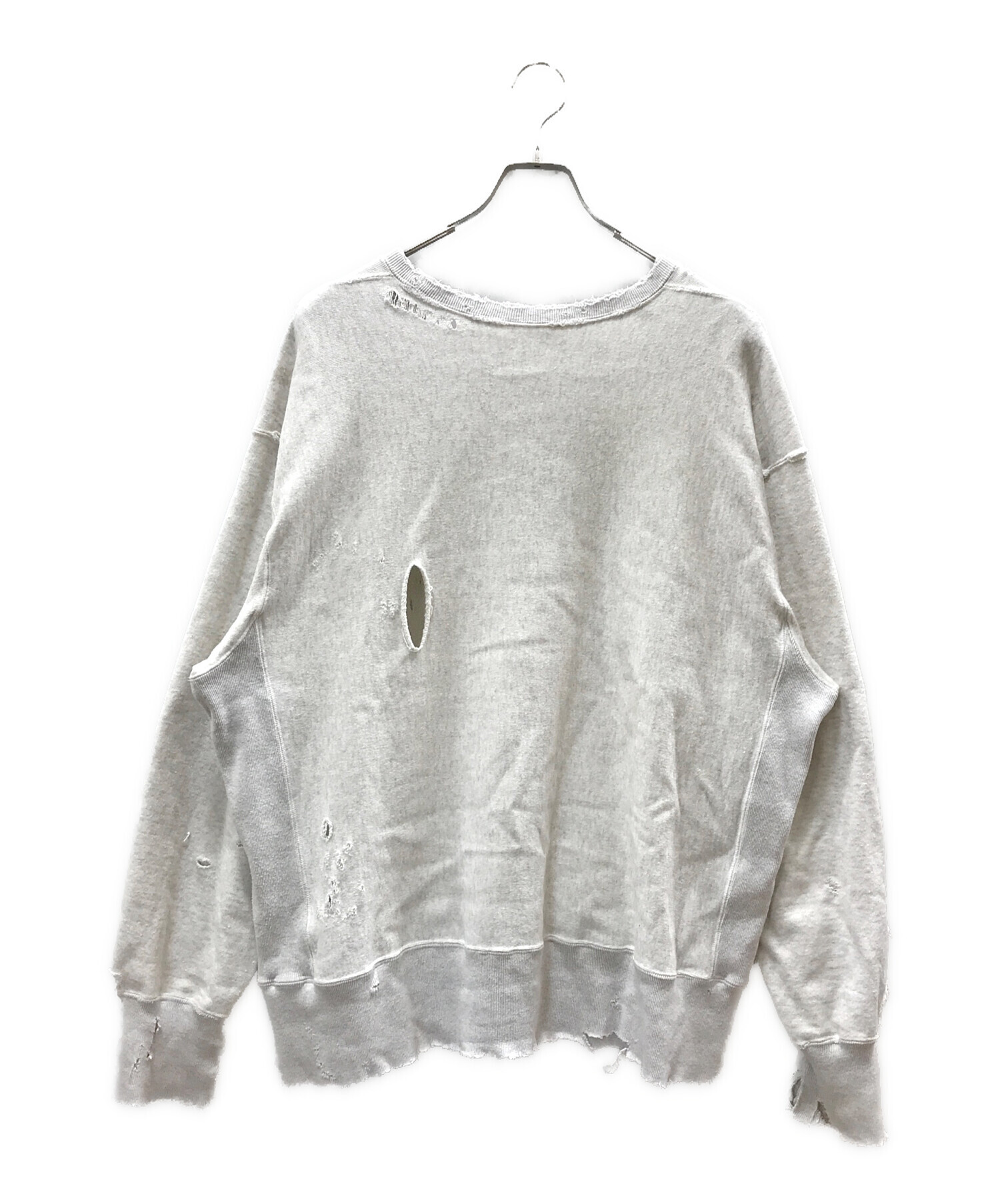 中古・古着通販】ANCELLM (アンセルム) CRASH CREWNECK SWEAT SHIRT 