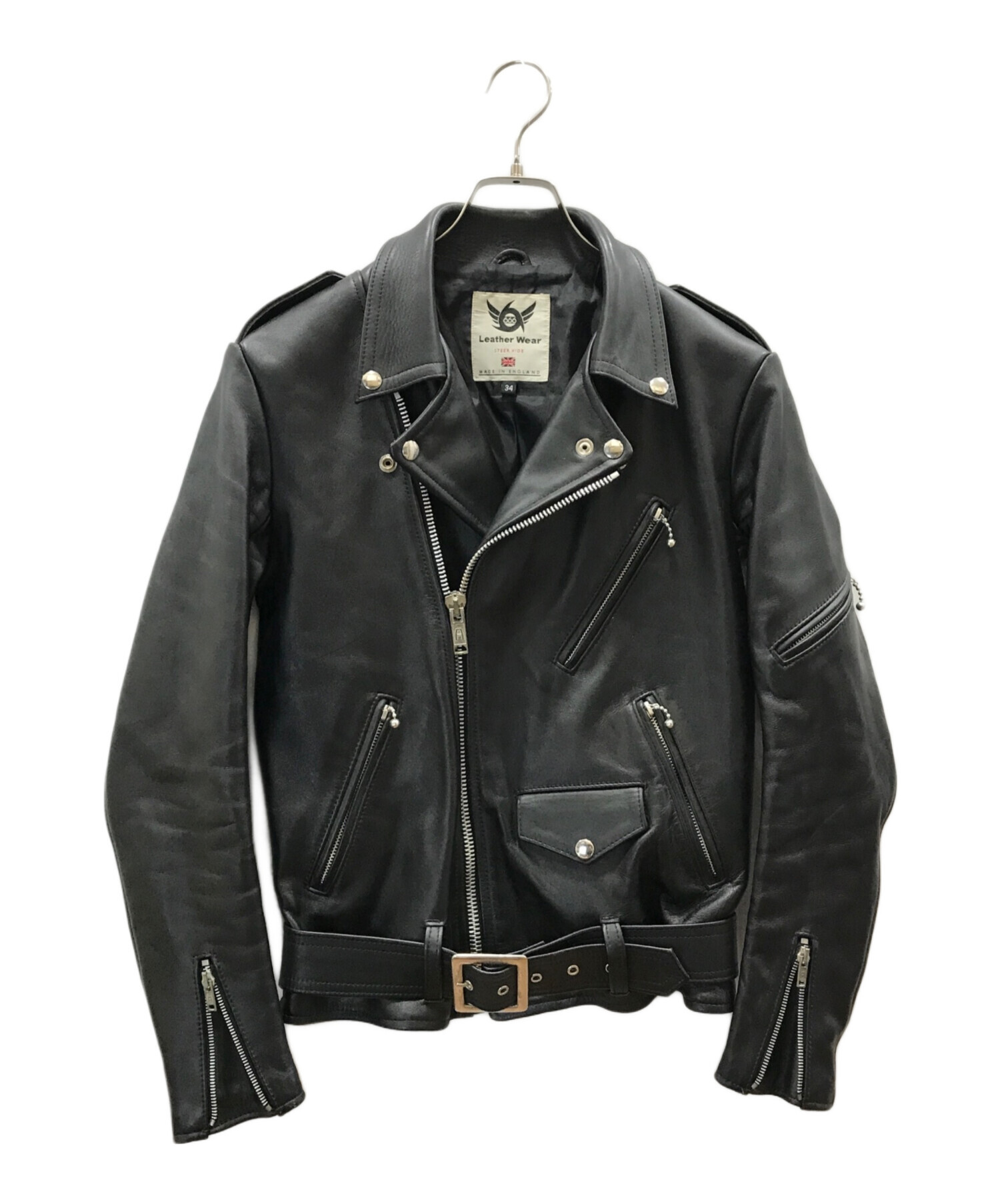 666 ダブルライダースジャケット 34 666 LEATHER WEAR ダブル