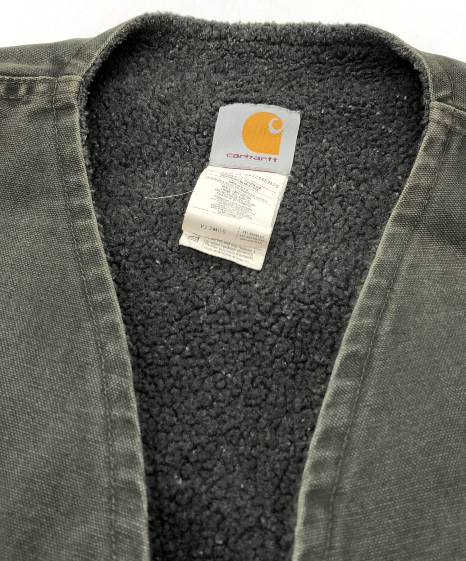 中古・古着通販】CarHartt (カーハート) シェルパダックベスト カーキ