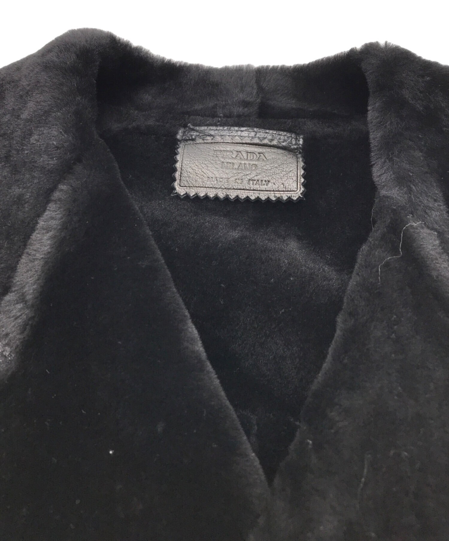 PRADA プラダ シープレザームートンコート 48