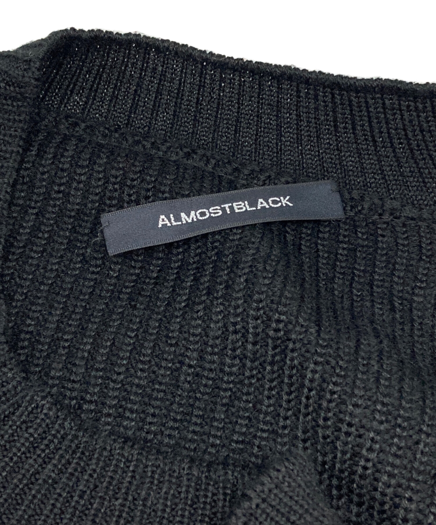 中古・古着通販】ALMOSTBLACK (オールモストブラック) デザインニット 
