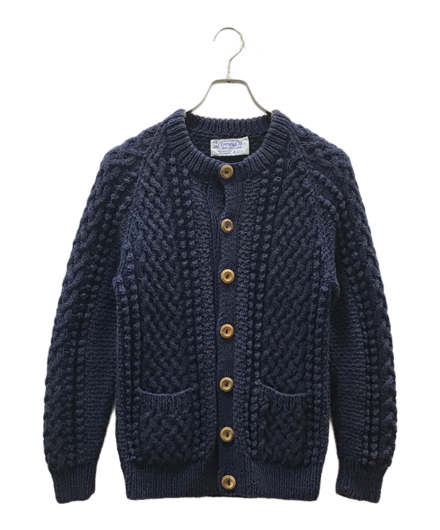 インバーアラン INVERALLAN カーディガン　ネイビー 4A サイズ40 中古・古着通販】INVERALLAN (インバーアラン) 4Aカーディガン