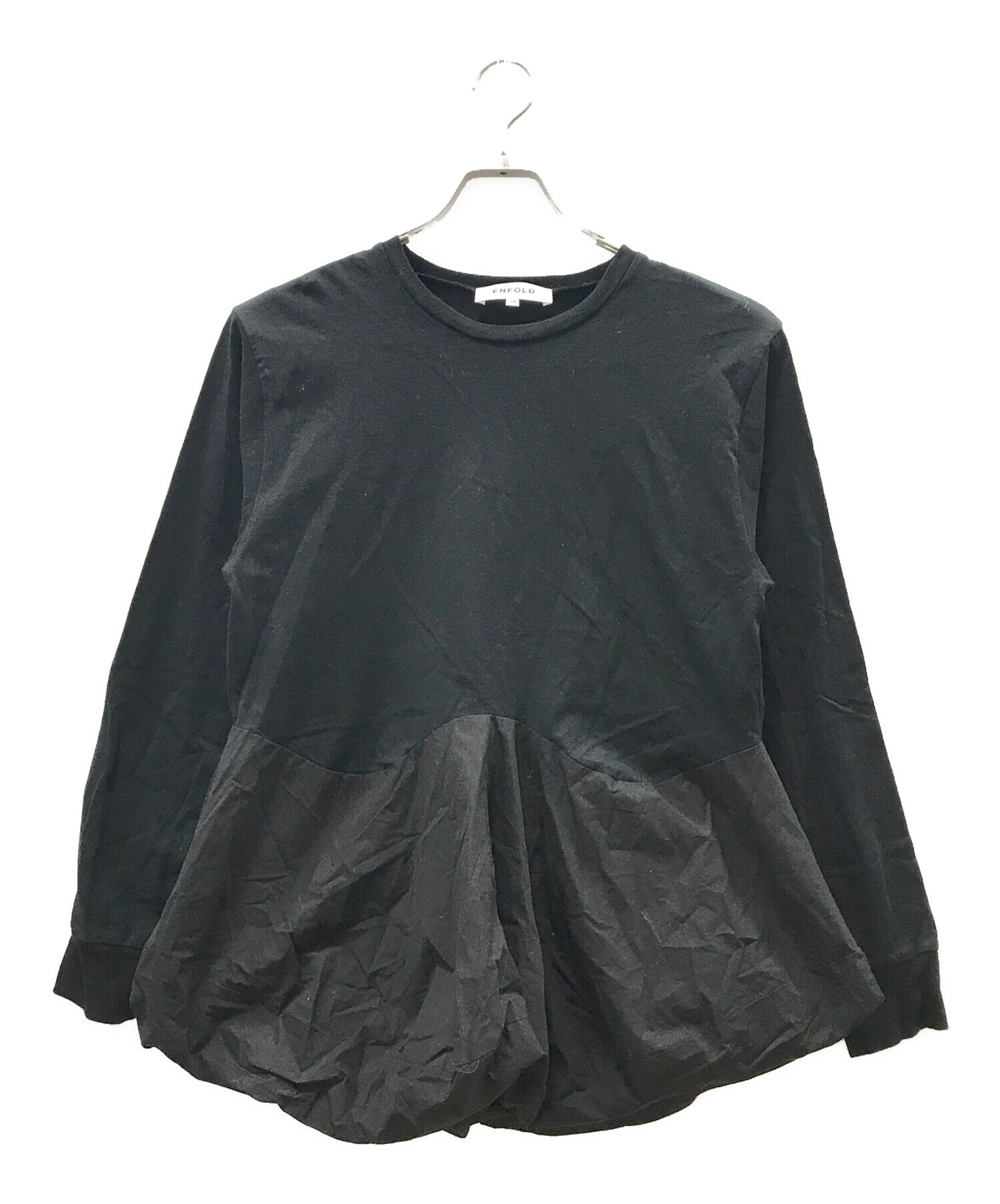 中古・古着通販】ENFOLD (エンフォルド) SQUARE PEPLUM LONG-SLEEVES T 