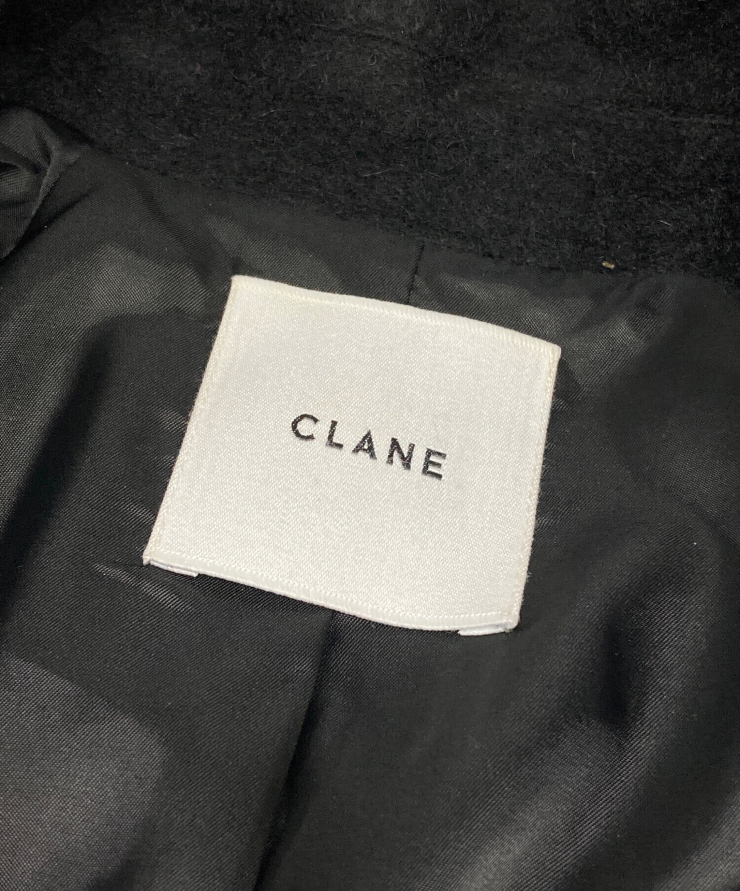中古・古着通販】CLANE (クラネ) ダブルウールロングコート ブラック 