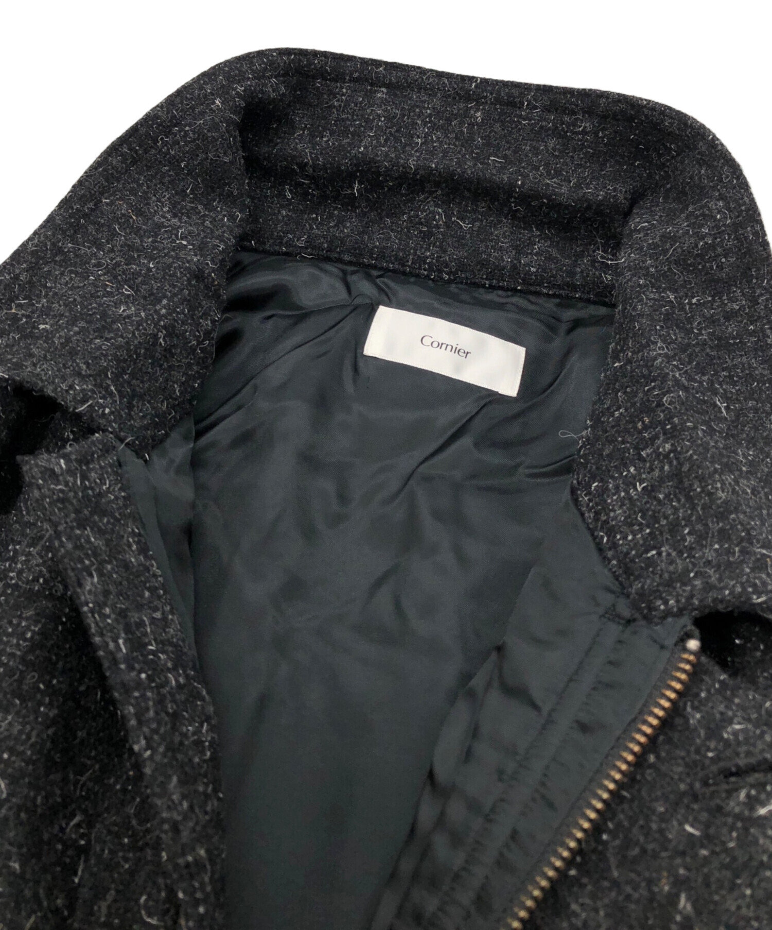 中古・古着通販】cornier (コルニエ) kemp wool silk tweed blouson 