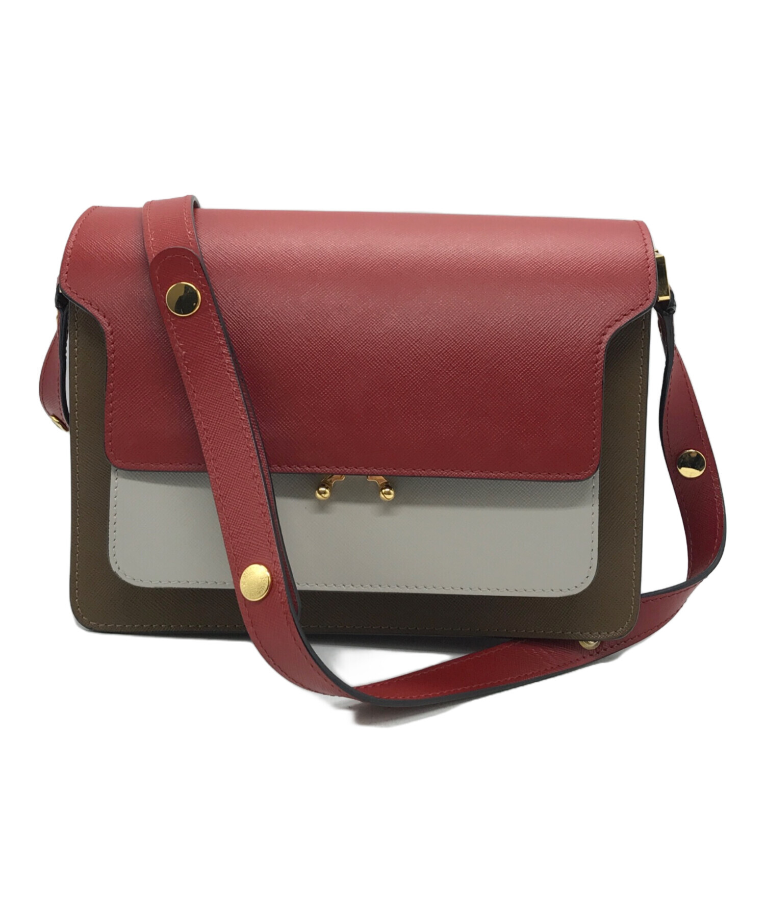 中古・古着通販】MARNI (マルニ) トランクバッグ レッド サイズ:下記 