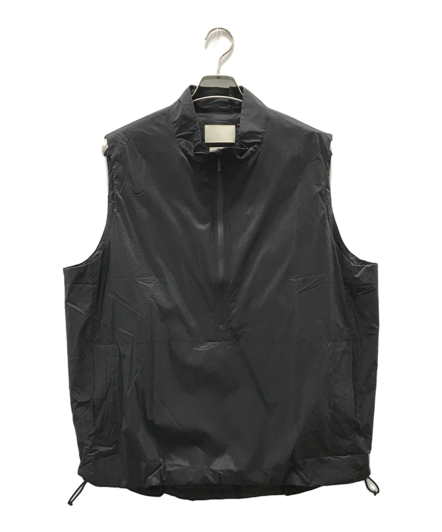 中古・古着通販】YOKE (ヨーク) PADDED NYLON PULLOVER VEST ブラック 