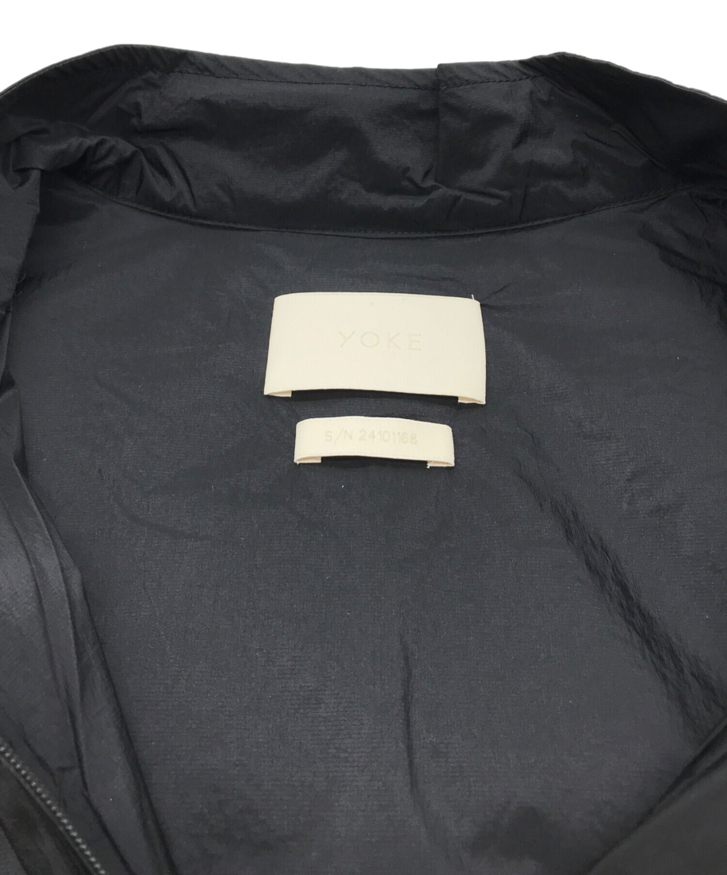 中古・古着通販】YOKE (ヨーク) PADDED NYLON PULLOVER VEST ブラック 