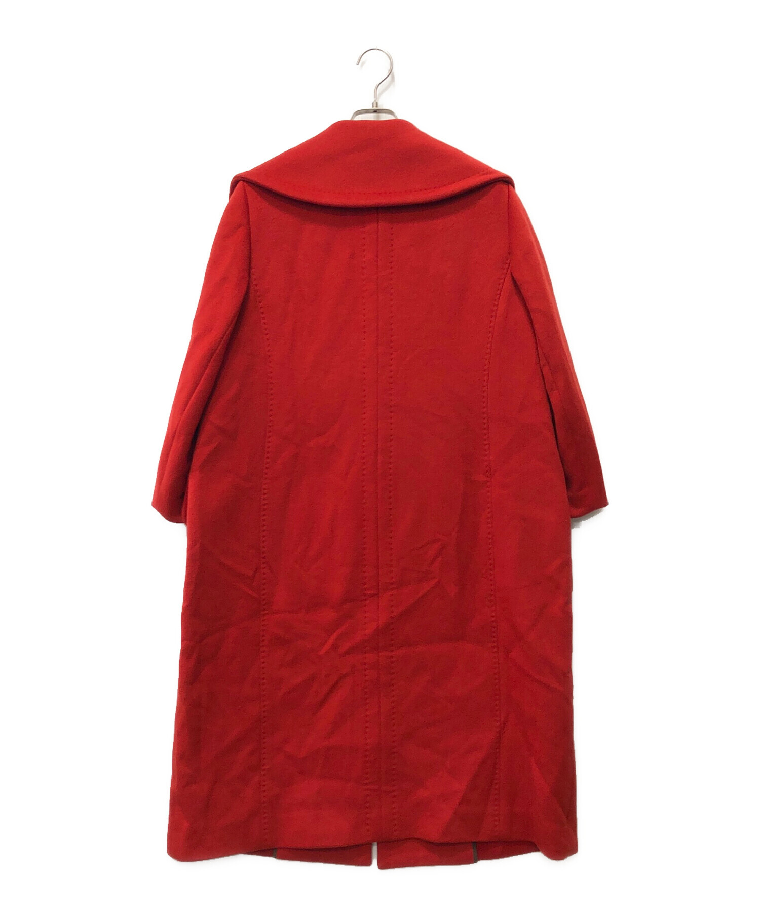 ミカコナカムラ 38 コート ジャケット 赤 レッド 中古・古着通販】mikako nakamura (ミカコ ナカムラ) カシミヤコート