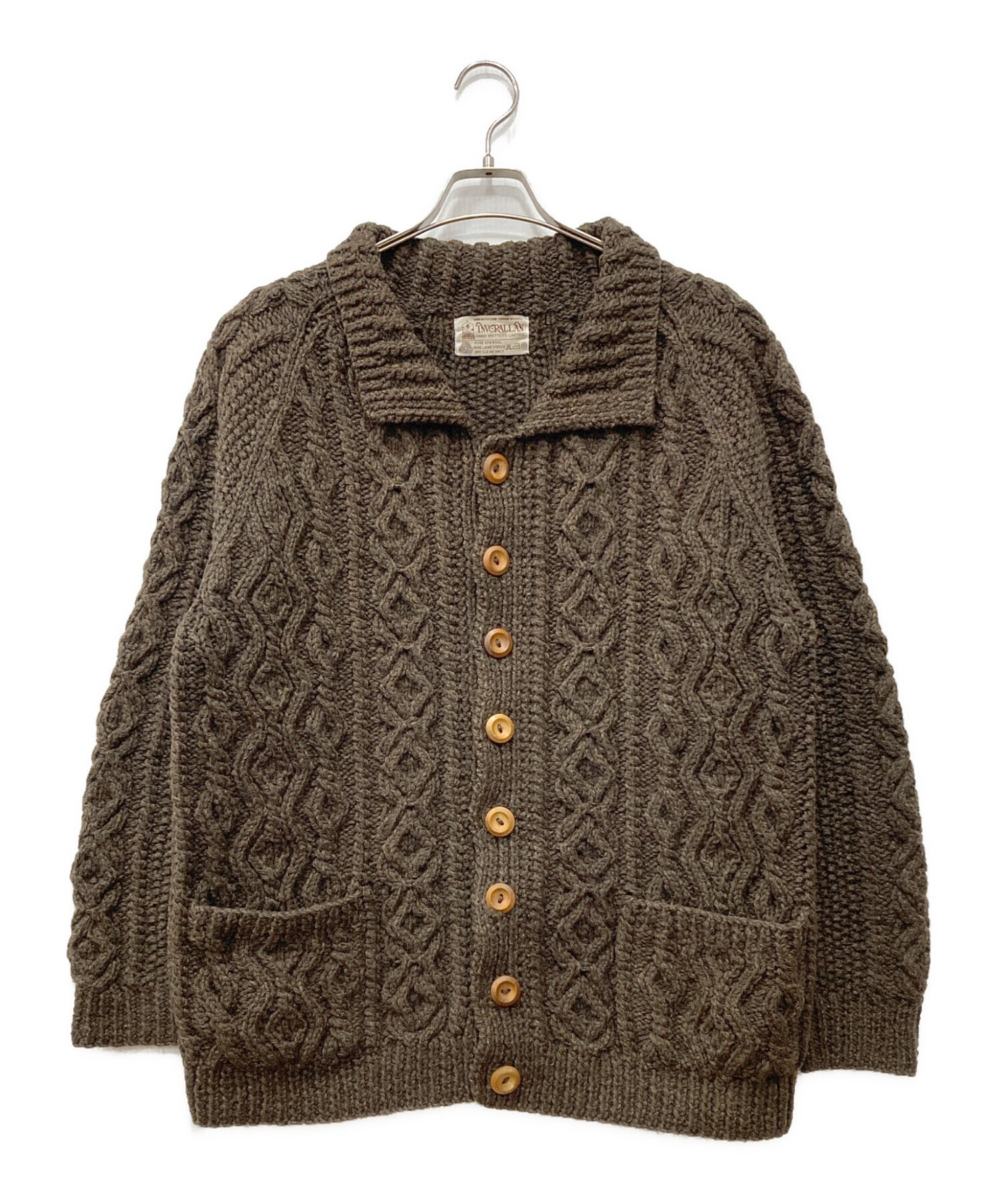 INVERALLAN インバーアラン　カウチンニット　未使用　00's グレー 中古・古着通販】INVERALLAN (インバーアラン) 襟付カウチンニット
