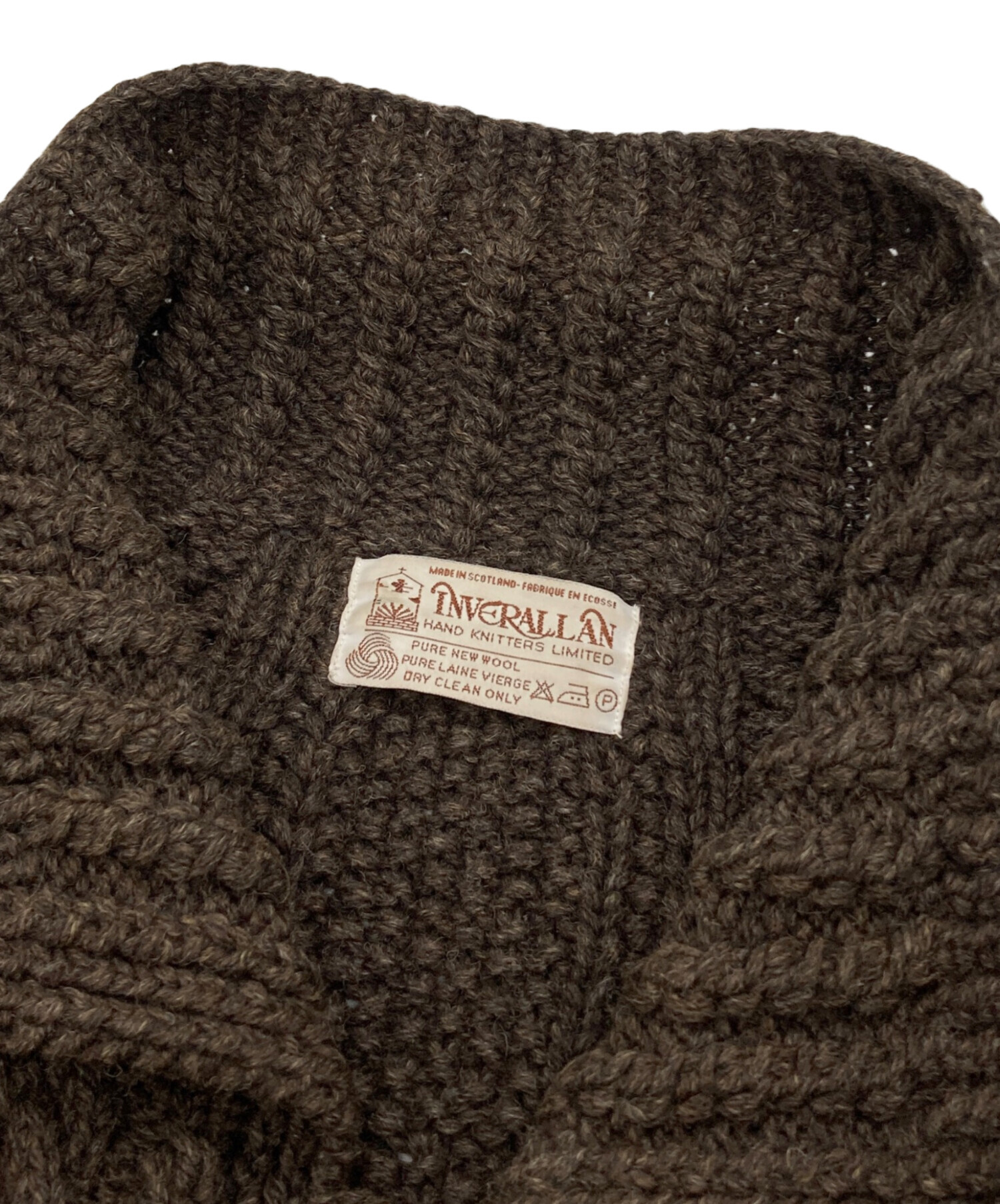 INVERALLAN インバーアラン　カウチンニット　未使用　00's グレー 中古・古着通販】INVERALLAN (インバーアラン) 襟付カウチンニット