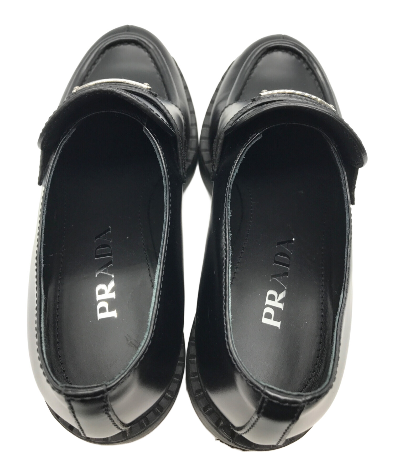 中古・古着通販】PRADA (プラダ) 三角プレートロゴブラッシュレザー