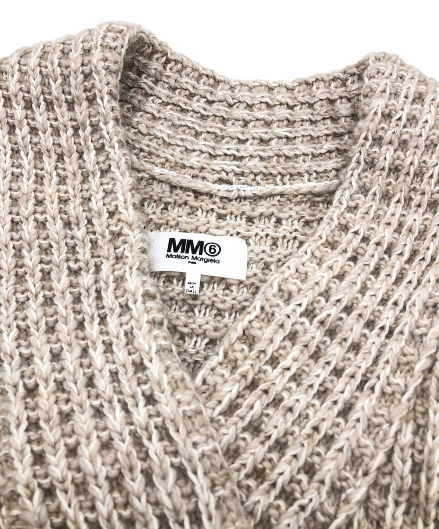 MM6 エムエムシックス ベスト S ベージュ 【古着】【中古】【送料無料】 MM6 - MM6 エムエムシックス ベスト M ベージュ 【古着】【中古
