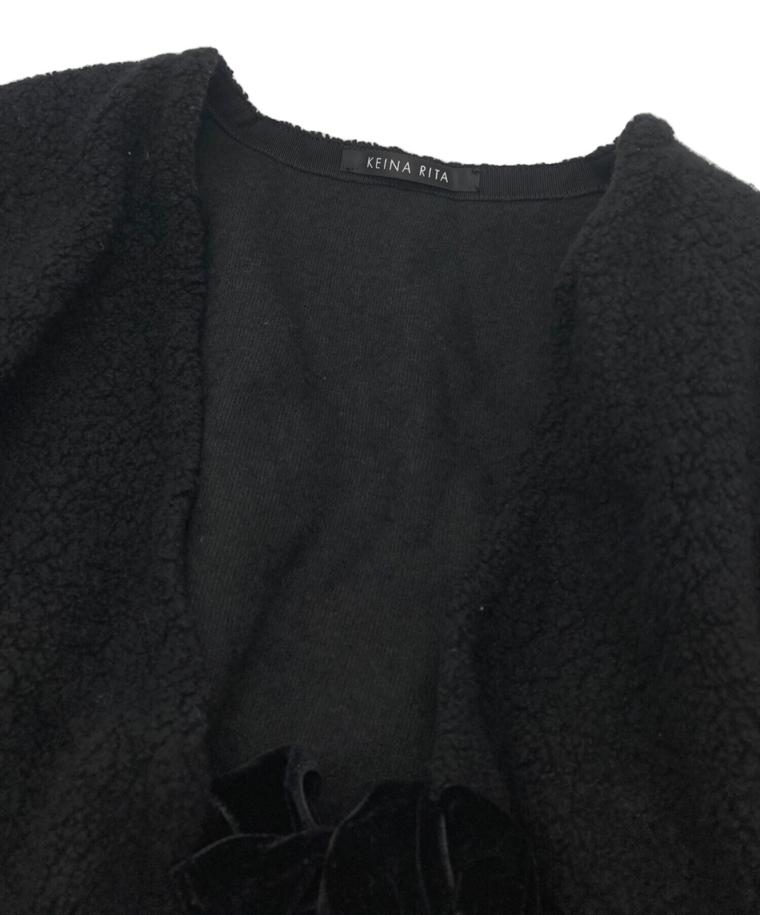 中古・古着通販】KEINA RITA (ケイナ リタ) リボンニットジャケット