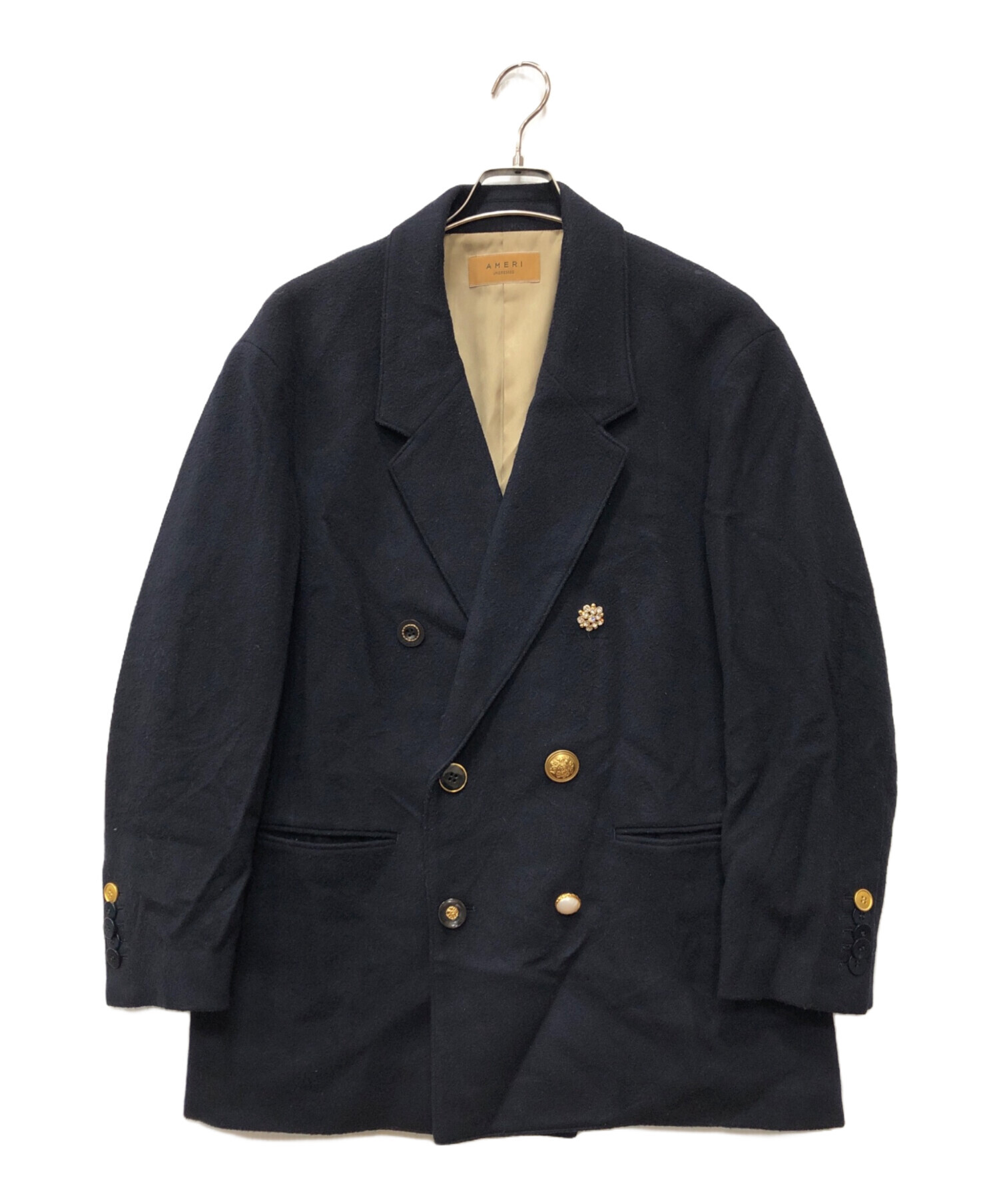 中古・古着通販】Ameri (アメリ) UND EMBELLISH PAPA JACKET ネイビー